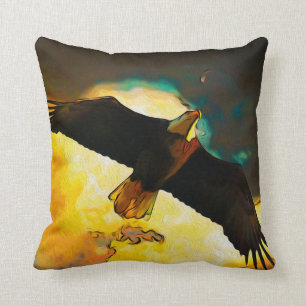 Eagle Storm - Fliegender Adler Fantasy Art Kissen