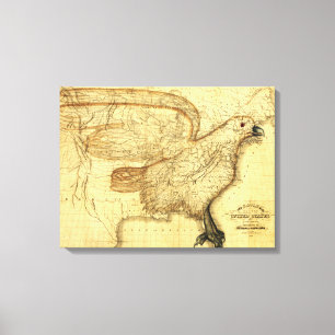 Eagle Superised gegen die Vereinigten Staaten Leinwanddruck