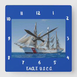 Eagle Tall Ship Wall Clock Quadratische Wanduhr