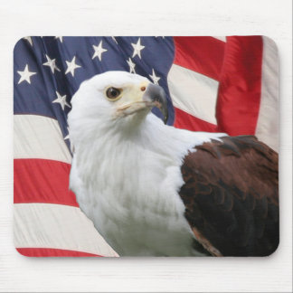 Eagle u. Flagge Mousepad