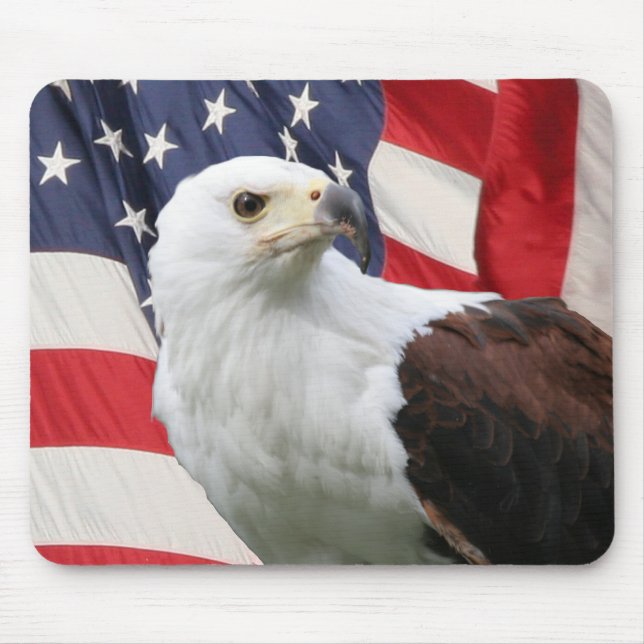 Eagle u. Flagge Mousepad (Vorne)