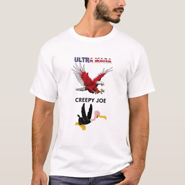 Eagle Ultra Maga Creepy Joe Anti Joe Biden T-Shirt (Vorderseite)