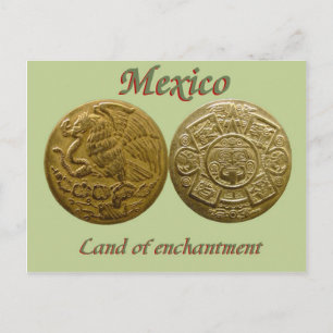 Eagle und Aztec-Sonnenkarte Postkarte