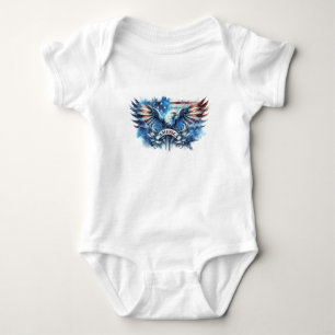 Eagle und USA flagge.Patriotic. Baby Strampler
