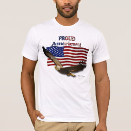 Eagle & US FLAG Proud American T - Shirt