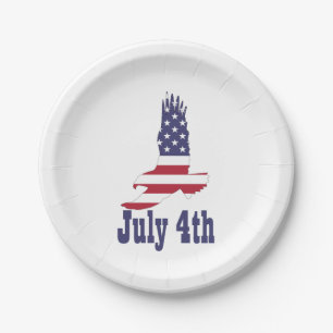 Eagle, USA Flag, 4. Juli Paper Tellers Pappteller
