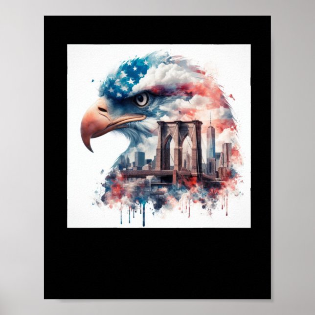 Eagle Usa Sticker Poster (Vorne)