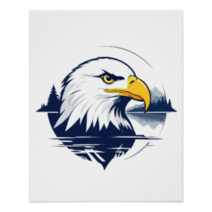 Eagle Vector Art Animal Modern Urban City Grafik Poster
