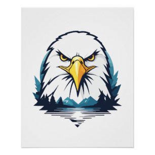 Eagle Vector Art Animal Modern Urban City Grafik Poster