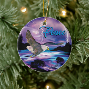 Eagle verbreitet Frieden Keramik Ornament