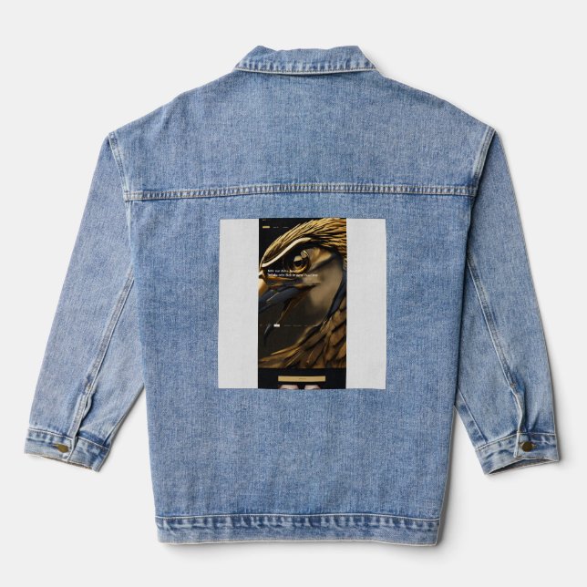 Eagle Vision — Luxuriöse dunkle UI-Landingpage Jeansjacke (Rückseite)