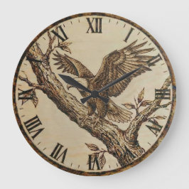 Eagle Wall Clock - Symbol of Strength Große Wanduhr
