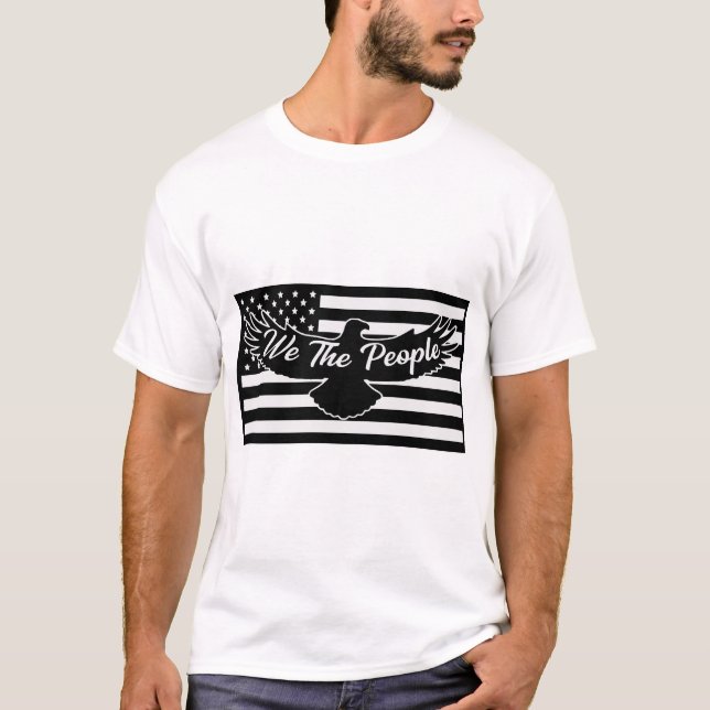 Eagle We The People Flag © FB @ #USAPatriotGraphi T-Shirt (Vorderseite)