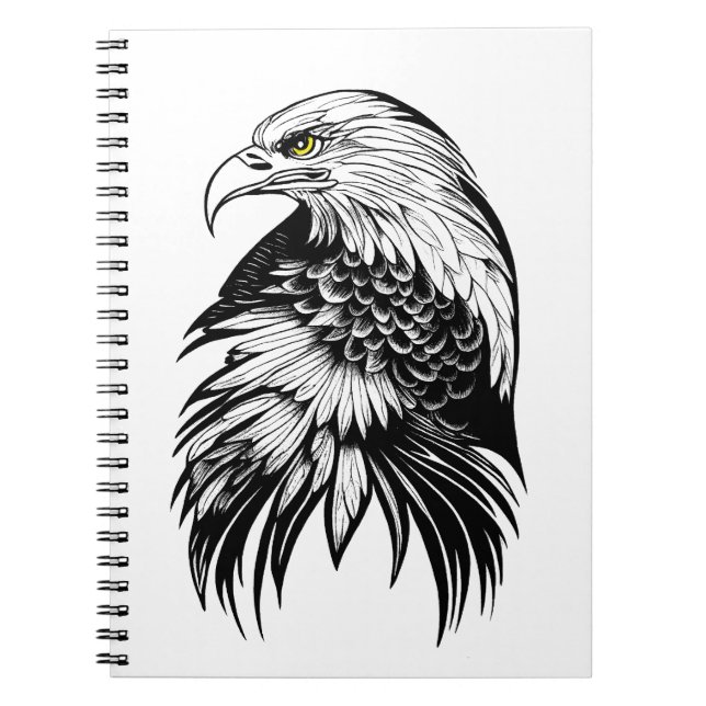 Eagle Wild Animal Nature Illustration Art Notizblock (Vorderseite)