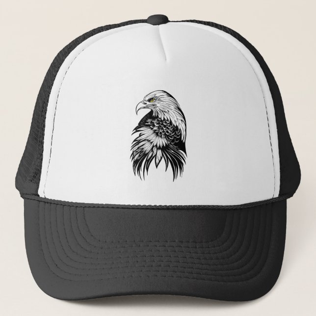 Eagle Wild Animal Nature Illustration Art Truckerkappe (Vorderseite)