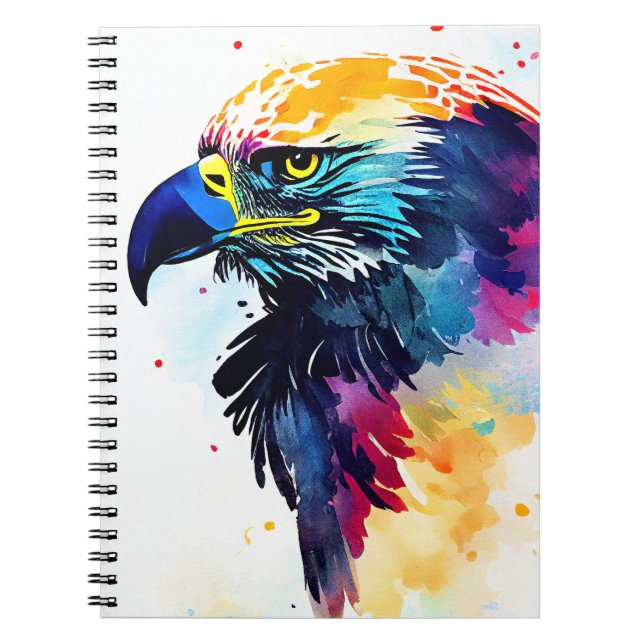 Eagle Wild Nature Animal Color Malerei Notizblock (Vorderseite)