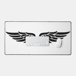 Eagle wing black&white theme desk mat  schreibtischunterlage