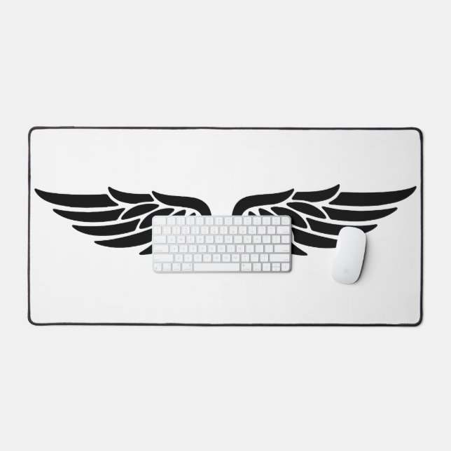 Eagle Wing Black&White Theme Desk Mat  Schreibtischunterlage (Tastatur & Maus)