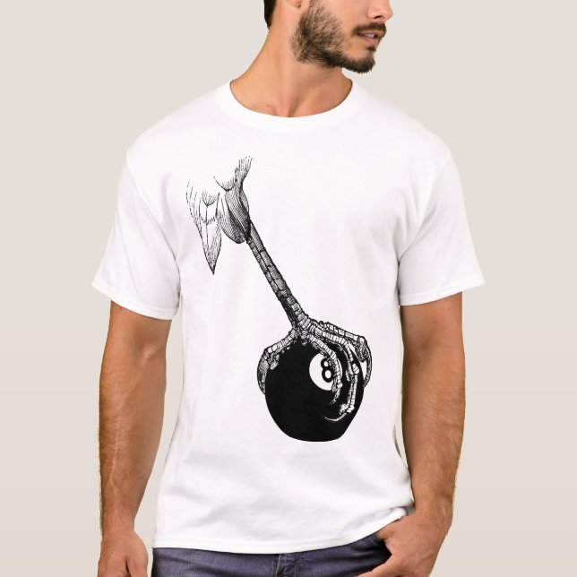 Eagles Claw 8 Ball Pool Billard Spielkunst T-Shirt (Vorderseite)
