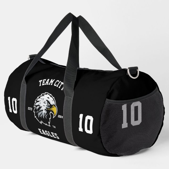 Eagles "Customizable" Sport Team Duffle Bag (Rechte Ecke)