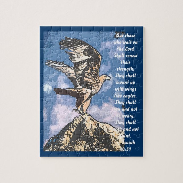 Eagles-Flügel - Jesaja-40:31 Puzzle (Vertikal)