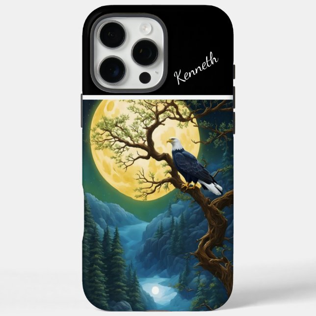 Eagle's Golden Moonlit Willow Scene Case-Mate iPhone Hülle (Rückseite)