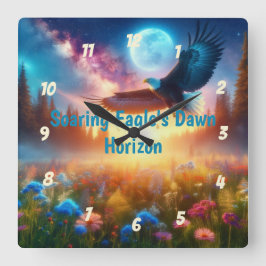 Eagle's Morgenhorizon Quadratische Wanduhr