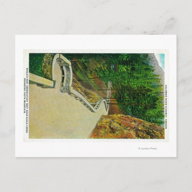 Eagle's Nest Observatory am Columbia River Postkarte (Vorderseite)