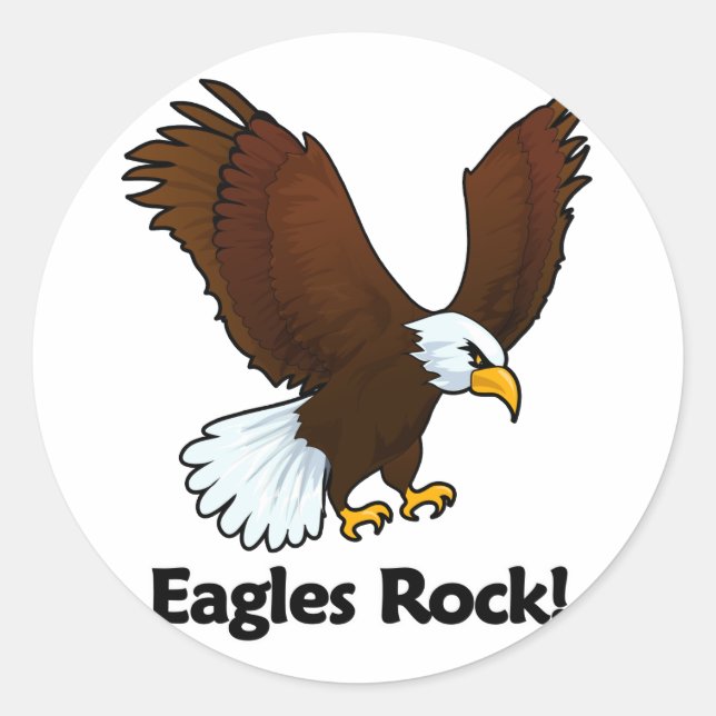 Eagles Rock! Runder Aufkleber (Vorderseite)