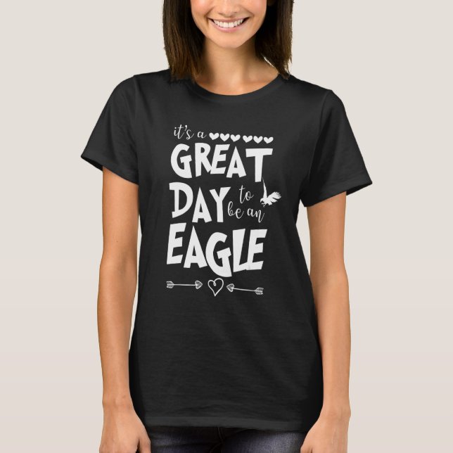 Eagles School Sports Fan Team Spirit Mascot   T-Shirt (Vorderseite)