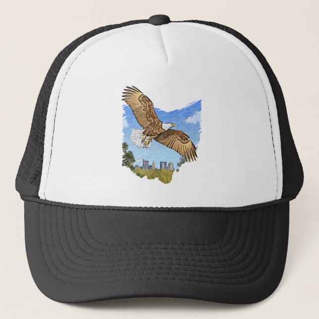 Eagles Scioto River Columbus Ohio Hat Truckerkappe (Vorderseite)
