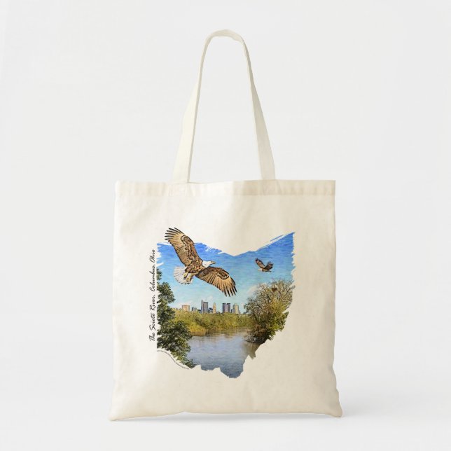 Eagles Scioto River Columbus Ohio Tote Bag Tragetasche (Vorne)