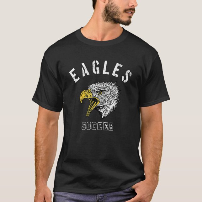 Eagles Soccer School Spirit Team Mascot Game Night T-Shirt (Vorderseite)