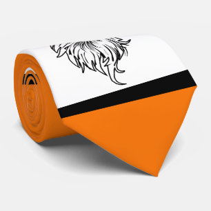 Eagles Sports Orange White Necktie Krawatte