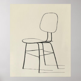 Eames Chair Mitte des Jahrhunderts moderne minimal Poster