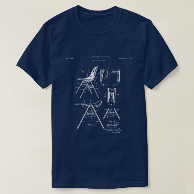 Eames Chair Patent   Office  T-Shirt (Design vorne)