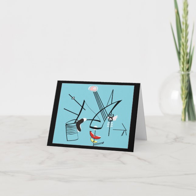 Eames Era Art Art Notecards "Unverbundene Blasen Karte (Vorderseite)