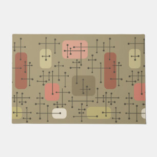 Eames Era Art Crosshairs Botanical aus den 1950er Fußmatte