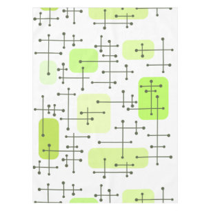 Eames Era Art Crosshairs Chartreuse der 50er Jahre Tischdecke