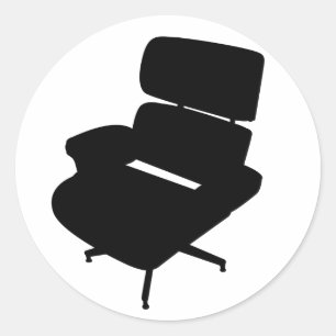 Eames Klubsessel-Aufkleber Runder Aufkleber