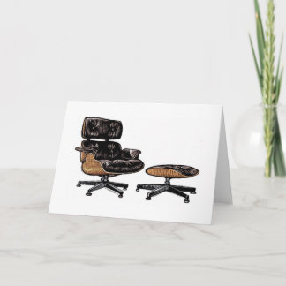 Eames Lounge Stuhl und osmanische Grußkarte Karte