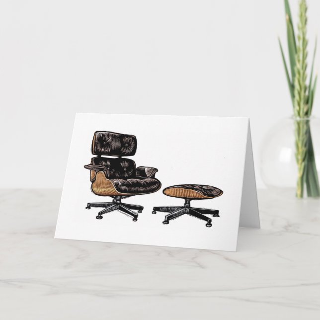 Eames Lounge Stuhl und osmanische Grußkarte Karte (Vorderseite)