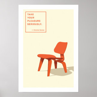 Eames Molded Plywood Chair Print Poster