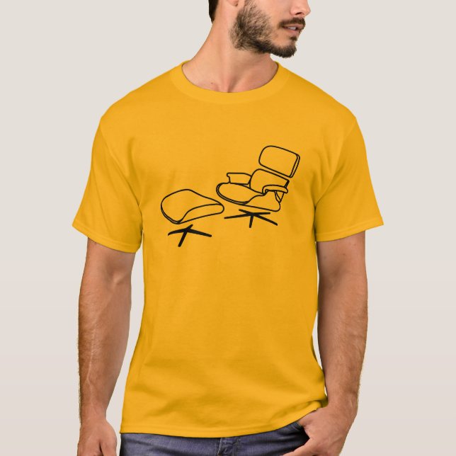 Eames-Stuhl mit ottomanischer Sprache T-Shirt (Vorderseite)