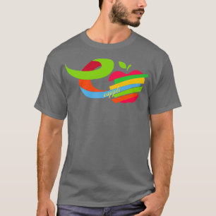 EApple Rainbow Farbige Buchstaben Apple Scheiben T-Shirt