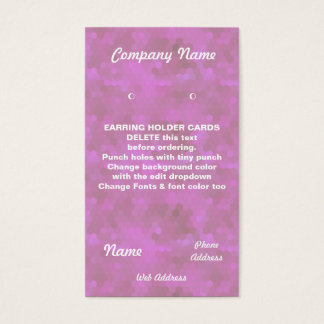 EARING HOLDER Cards Benutzerdefinierte Visitenkart