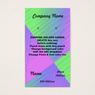 EARING HOLDER Cards Benutzerdefinierte Visitenkart