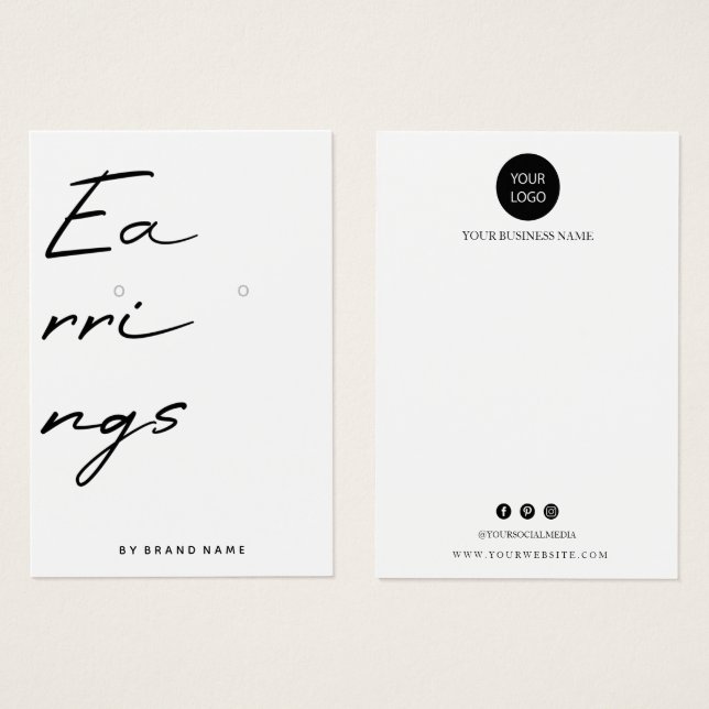Earl Display Business Card (Vorne & Hinten)