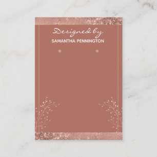 Earl Display Rose Gold Floral Visitenkarte