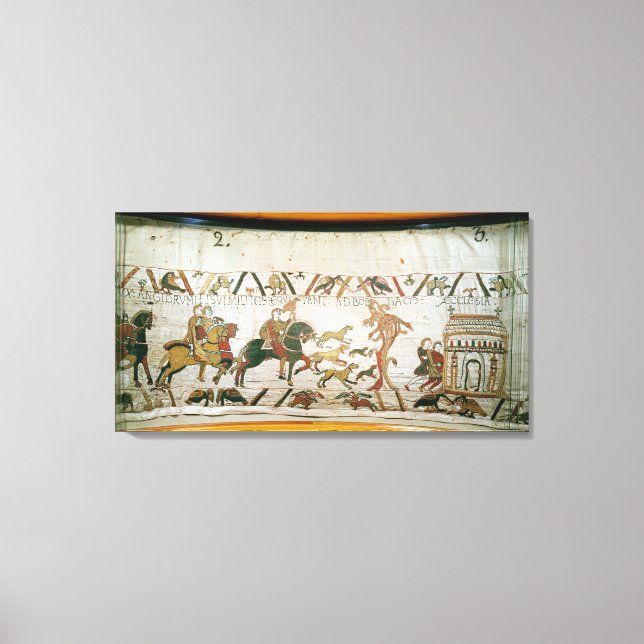 Earl Harold fuhr mit seinen Rittern nach Bosham Leinwanddruck (Vorderseite)